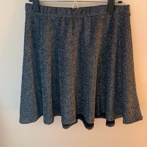 Ready to party silver glitter skater skirt